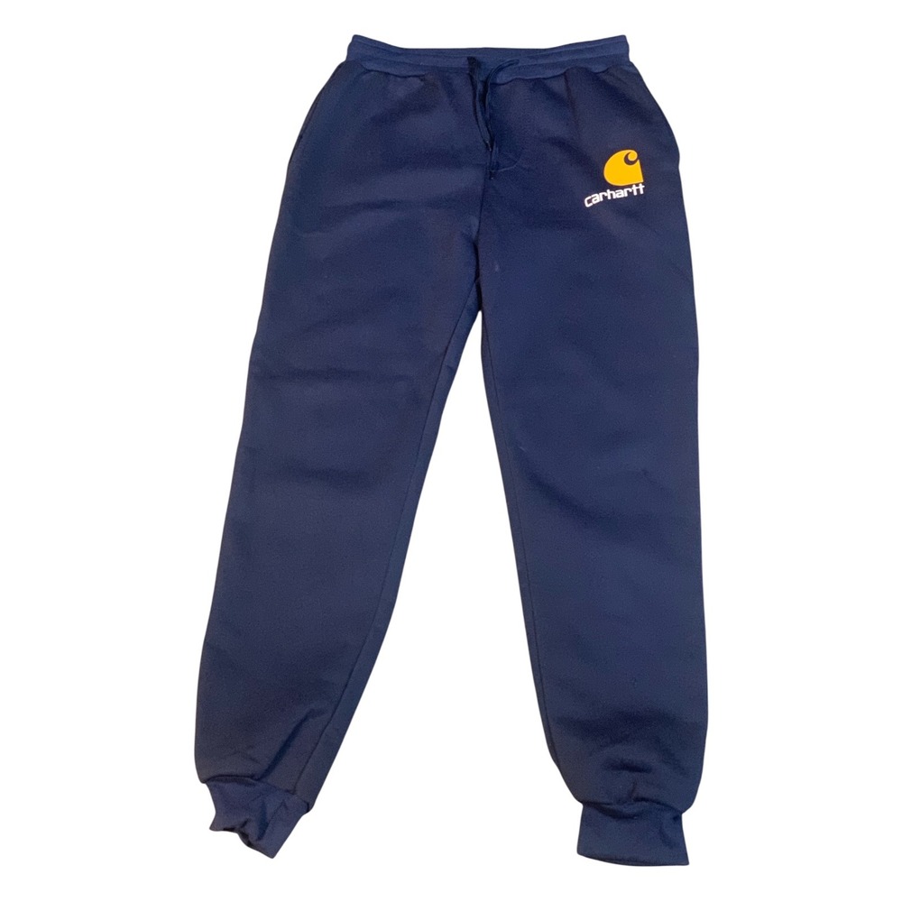 Carhartt Navy Blue‎ Athletic Jogger Sweatpants XL Logo Graphic Drawstring Pants